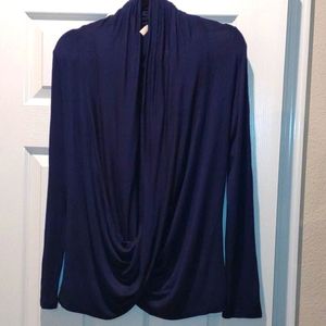 Popana L Rayon and Spandex Low Criss Cross Top